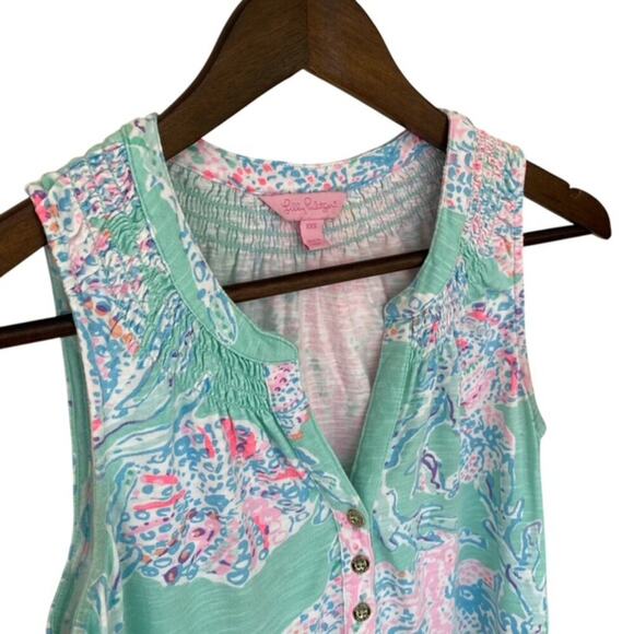 Lilly Pulitzer Mint Green, Pink and Teal Sleeveless Dress - xxs - Picture 2 of 5